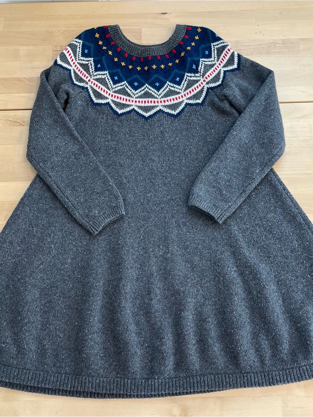 Gray Hanna Andersson Sweater Dress - size 130 (8)